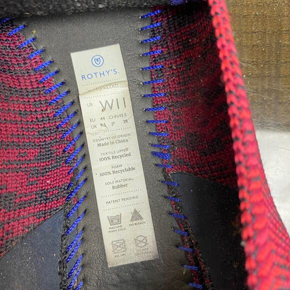 Rothy's The Point Crimson Heather Knit Ballet Flats Women's 11 - Picture 8 of 10